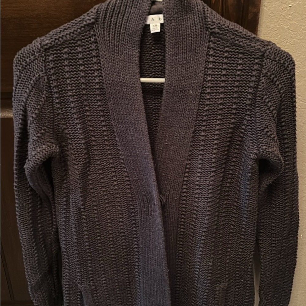 CAbi Charcoal Knit Cardigan Sweater